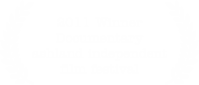 Laurel wreath framing text: "2011 Winner Documentary Ashland Independent Film Festival." White on black, conveys achievement and recognition.